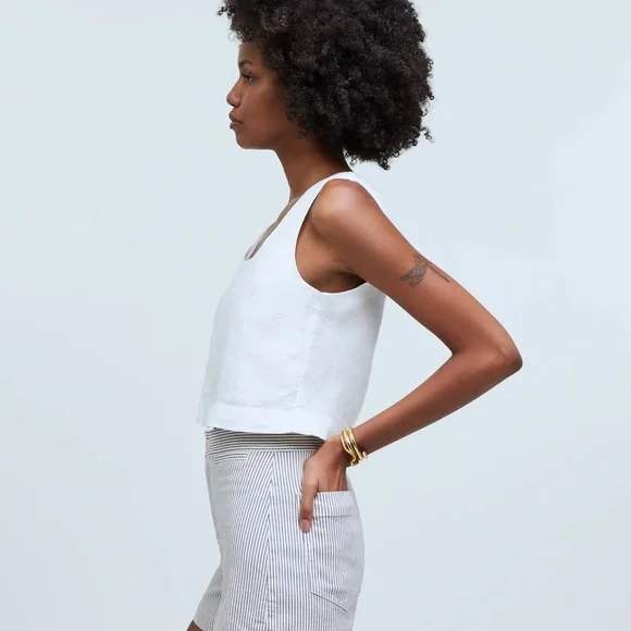 NWT Madewell The Emmett Short: Welt Pocket Edition Smoky Grape Stripe Size 24 - Picture 4 of 11